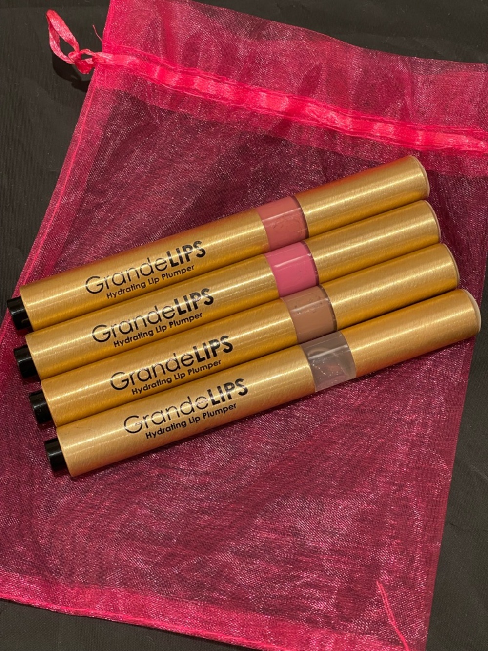 GrandeLIPS Hydrating Lip Plumper Set - Mixed Pink, Nude, & Clear Shades